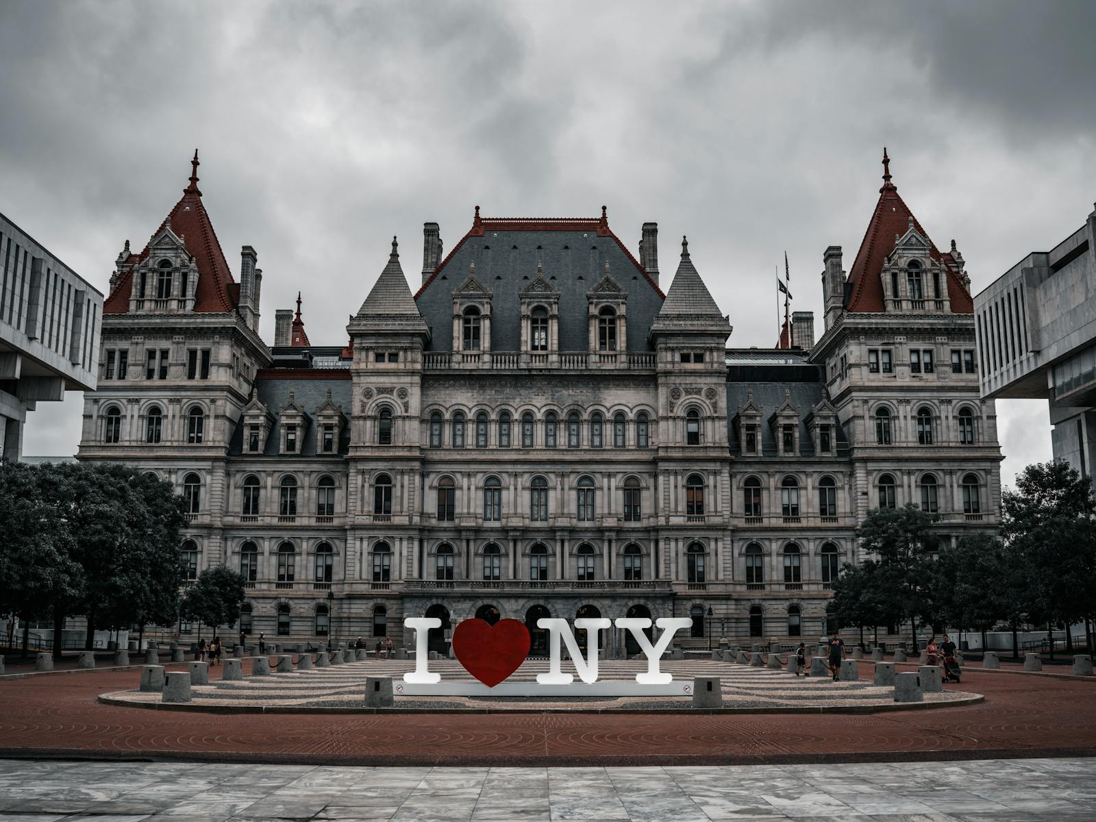 New York State Capitol facade in Albany