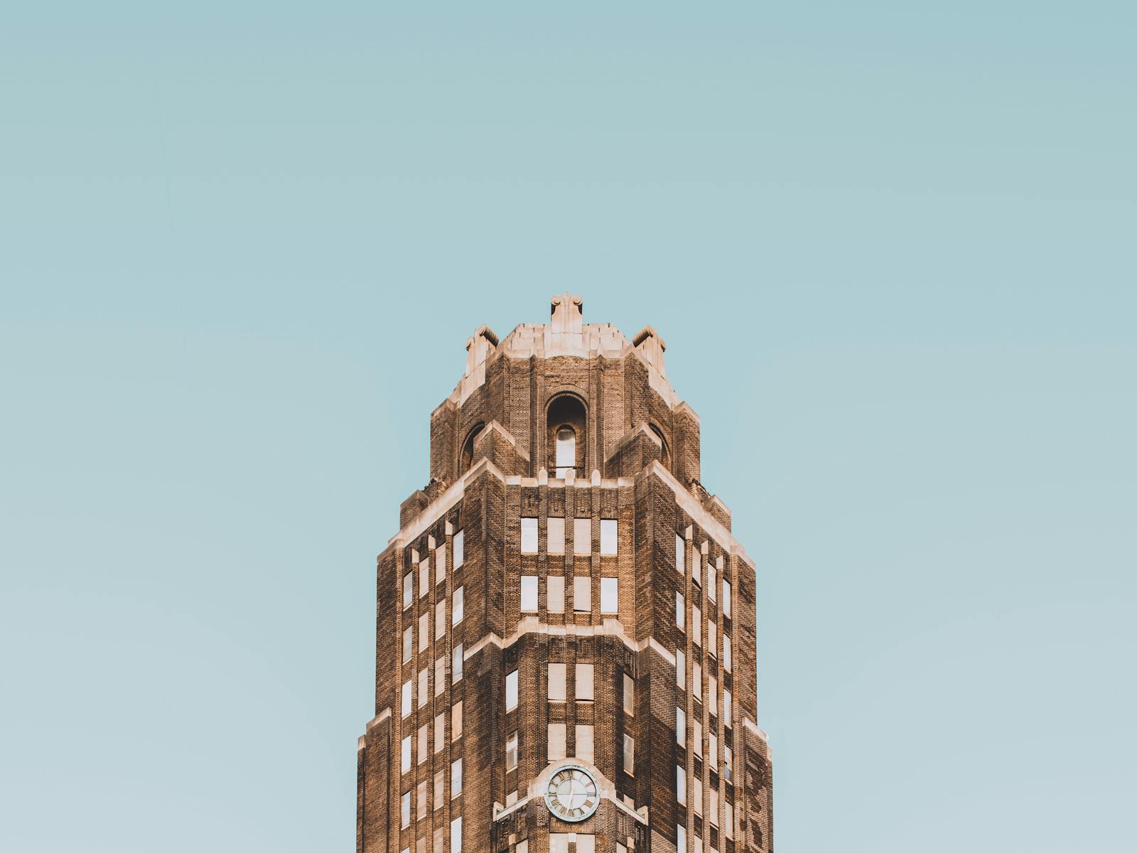 Buffalo City Hall tower against a clear sky